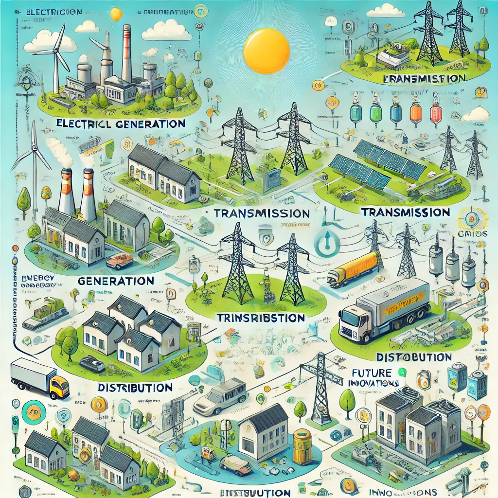 High-level conceptual picture of Generation, Transmission and Distribution Systems